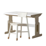 Beech Solid Wood Lift Study Desk  Adjustable White Children's Desk