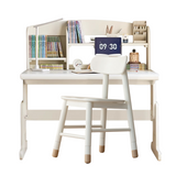 Beech Solid Wood Lift Study Desk  Adjustable White Children's Desk