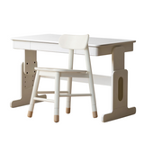 Beech Solid Wood Lift Study Desk  Adjustable White Children's Desk