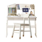 Beech Solid Wood Lift Study Desk  Adjustable White Children's Desk