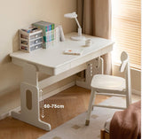 Beech Solid Wood Lift Study Desk  Adjustable White Children's Desk