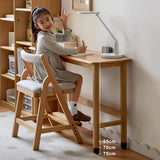 Oak Solid Wood Lifting Study Table Narrow Desk