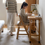 Oak Solid Wood Lifting Study Table Narrow Desk