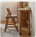 Oak Solid Wood Lifting Study Table Narrow Desk