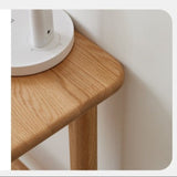 Oak Solid Wood Lifting Study Table Narrow Desk