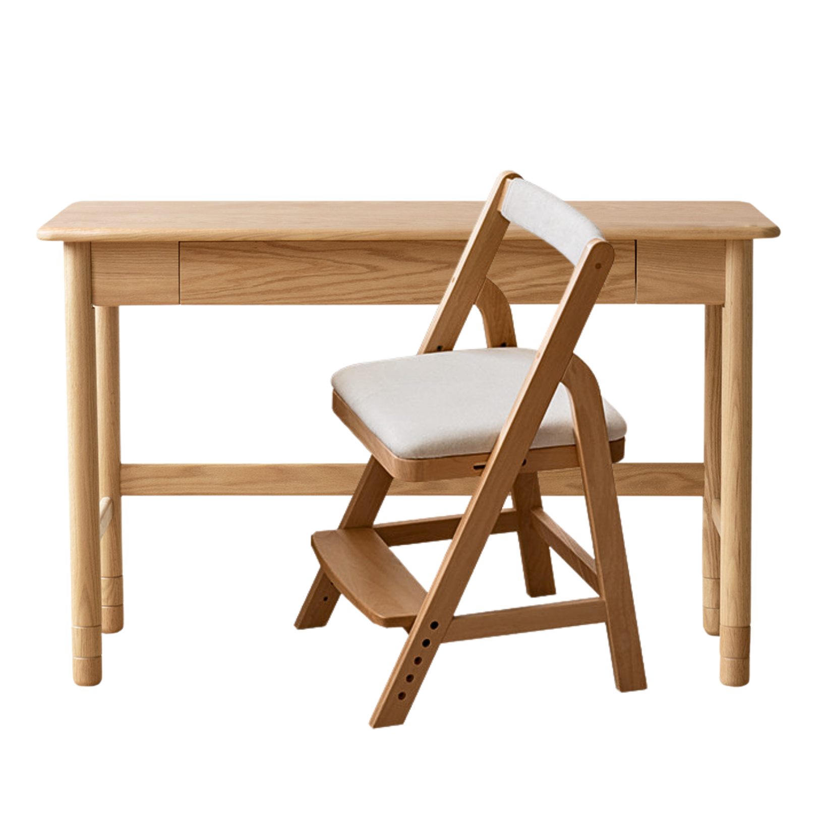 Oak Solid Wood Lifting Study Table Narrow Desk