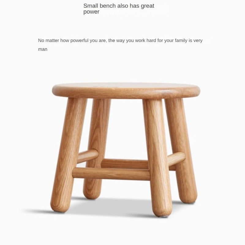 Oak, Beech Solid Wood Small Stool