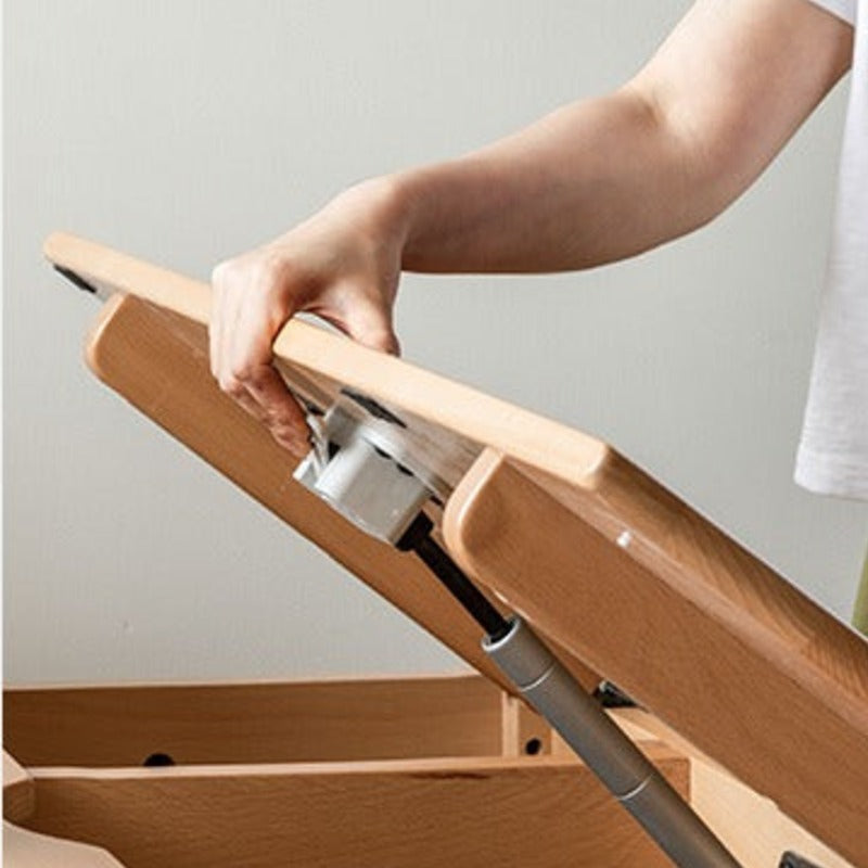 European Beech Solid Wood Liftable Kids Table