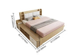 Multi-Storage Cal King Ottoman Bed with Drawers and Bookcase Headboard
