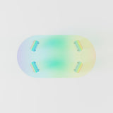 47" Modern Acrylic Oval Coffee Table in Clear Iridescent with 4 Legs