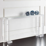 47.2_ Crystal Clear Acrylic Rectangular Console Table with Glass Top