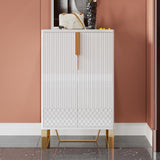 Aro Black Shoe Storage 18 Pairs Shoes Cabinet in Gold