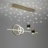 Geometric Black Kitchen Island light Starry Reflection Hanging Light 3-Way Dimmable