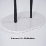 67" Modern Chic Metal Freestanding Coat Rack Marble Base in Gold