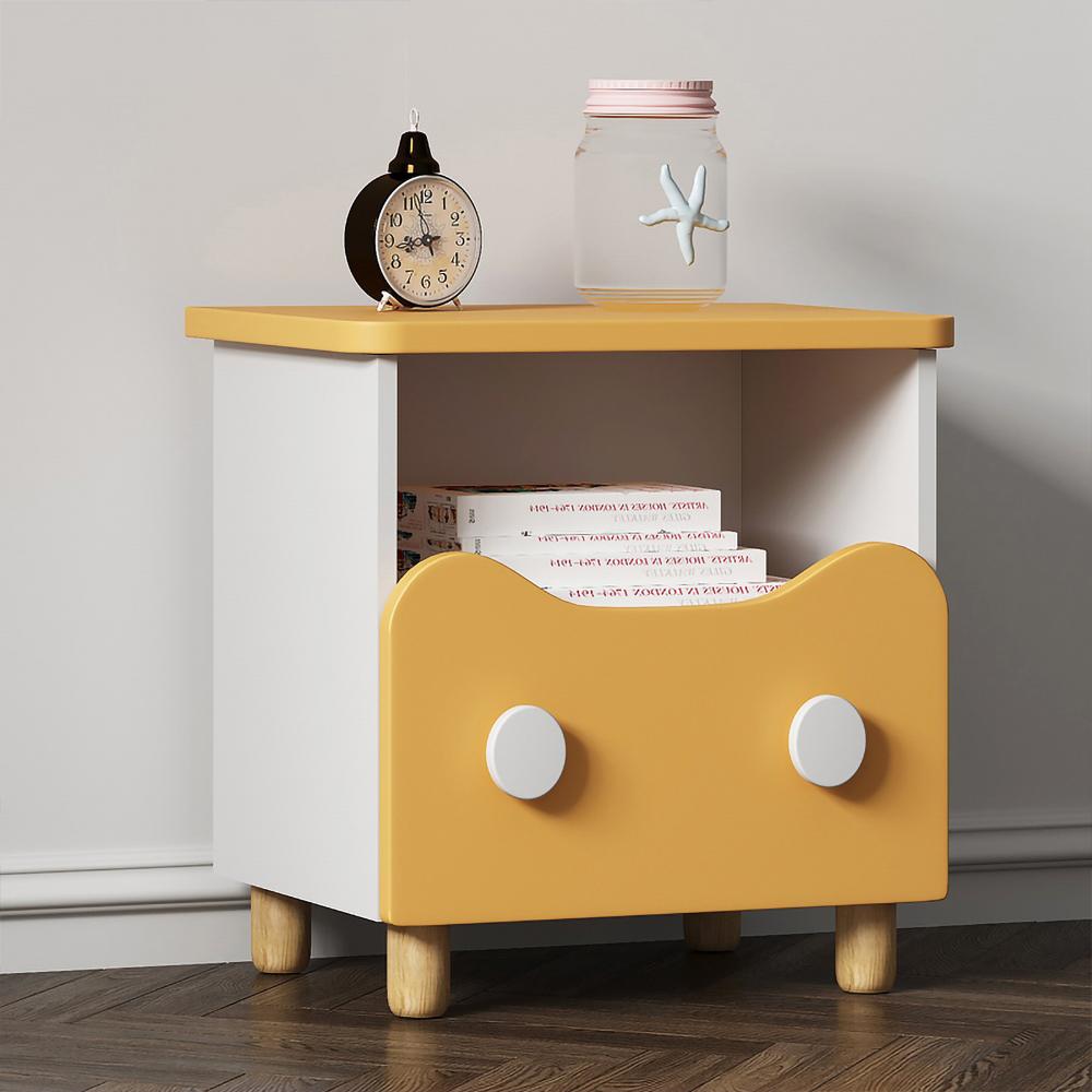 Modern Nightstand Kid Nightstand Creative nightstand with Drawer Wood Nightstand