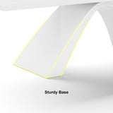71" Modern White Computer Desk Rectangular Executive Desk with Abstract Base
