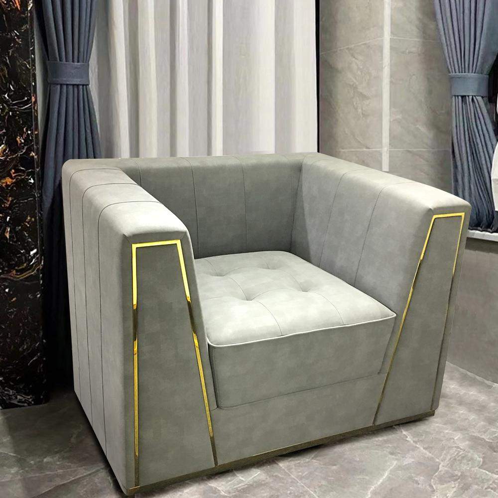 39.4" Modern Faux Leather Upholstered Single Sofa Chair Luxury Accent Chair-Richsoul-Chairs & Recliners,Furniture,Living Room Furniture
