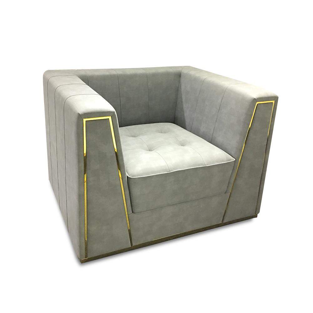 39.4" Modern Faux Leather Upholstered Single Sofa Chair Luxury Accent Chair-Richsoul-Chairs & Recliners,Furniture,Living Room Furniture