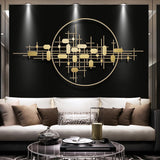 3D Gold Modern Style Wall Decor Metal Home Hanging Art