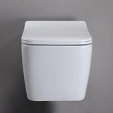 Wall Hung Toilet with In-Wall Tank and Carrier System Elongated 1.1/1.6 GPF Dual Flush in White