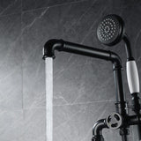 Ruth Black Freestanding Tub Faucet Clawfoot Tub Faucet with Hand Shower
