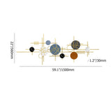 Modern Geometric Metal Wall Decor Overlapping Wall Background Art