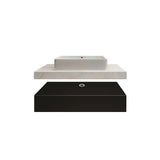 40" Modern Floating Bathroom Vanity Set With Single Sink White and Black