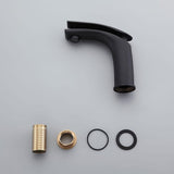 Adolf Matte Black Single Handle One-Hole Bathroom Sink Faucet Solid Brass