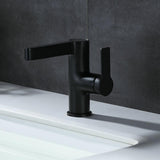 Modern Black Single Hole Bathroom Sink Faucet Intelligence Temperature Digital Display