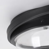 Modern 6 Light LED Black Geometric Bubble Flush Mount Ceiling Light with Glass Shade