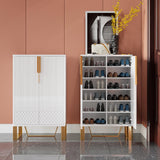 Aro Black Shoe Storage 18 Pairs Shoes Cabinet in Gold