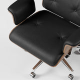 Modern Black Home Office Chair Upholstered Swivel Task Office Chair Height