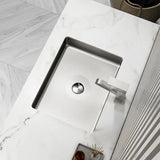 Gold Luxury Stainless Steel Rectangular Sink Undermount Bathroom Wash Sink