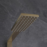 Exposed Thermostatic Shower Fixture with Rain Shower Head and Hand Shower Matte Black