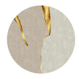 5' x 5' Circular Modern & Creative & Light Luxury Khaki Area Aug