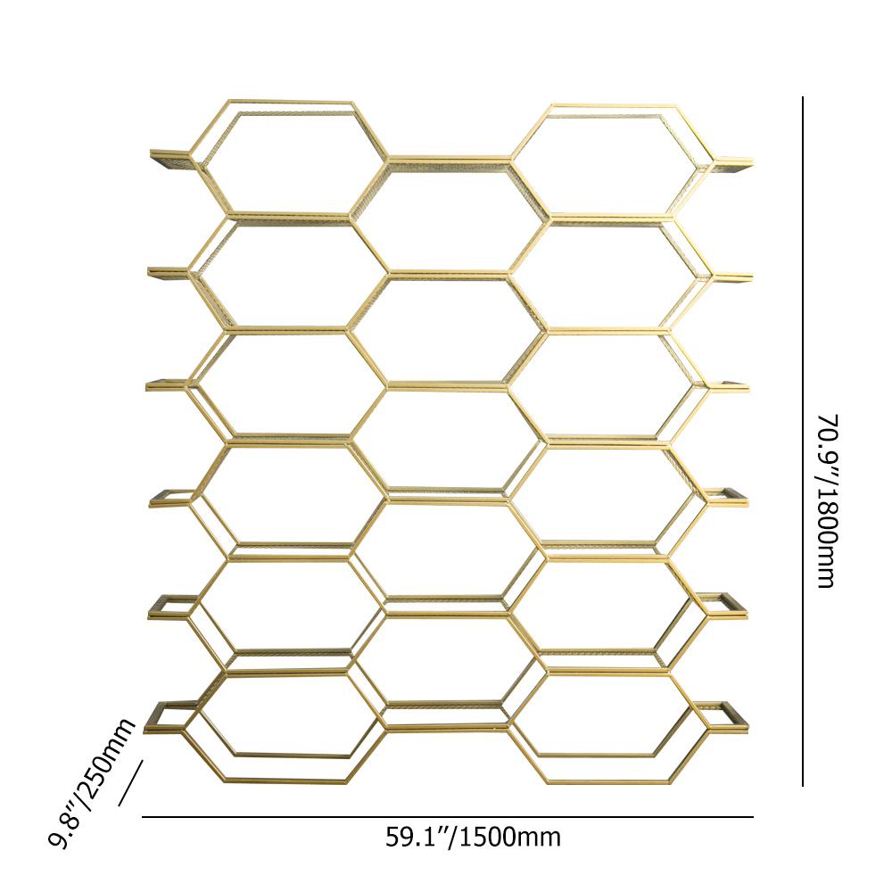 Creative Geometric Honeycomb Standard Metal Bookshelf