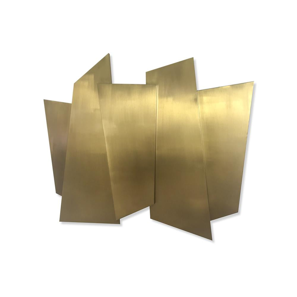 Luxury Irregular Stainless Steel Wall Decor Creative Geometric Art in Gold