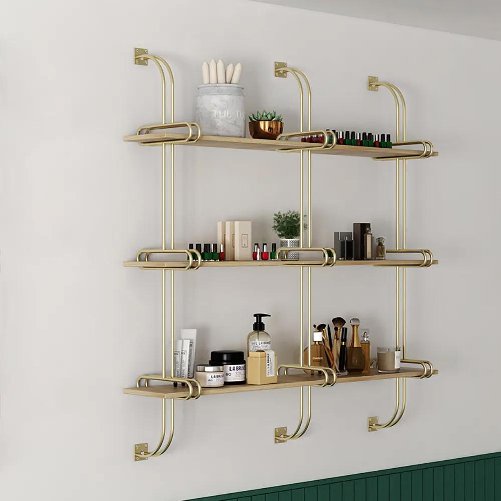 3-Tier Luxury Floating Shelves Wooden Wall Shelf Wall Mounted Shelves