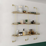 3-Tier Luxury Floating Shelves Wooden Wall Shelf Wall Mounted Shelves