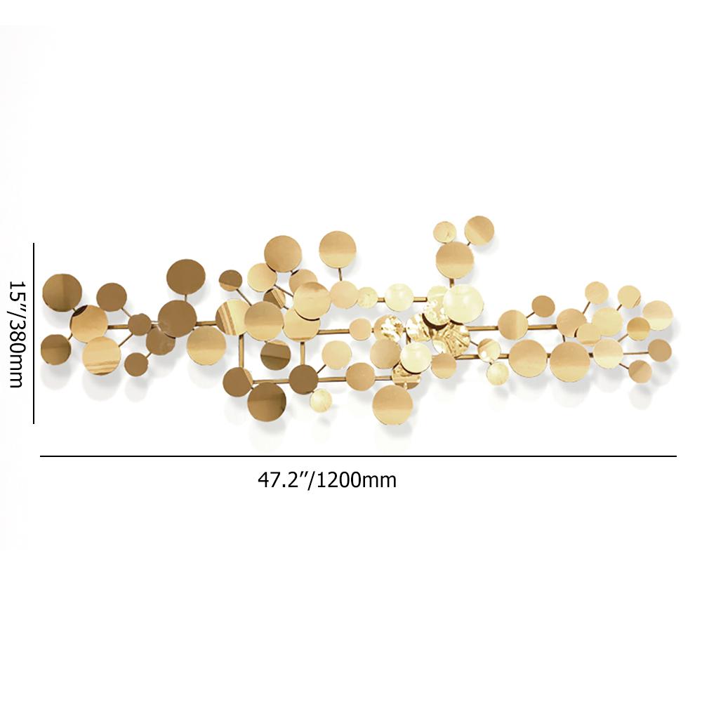 Geometric Gold Iron Wall Art for Modern Home Decor
