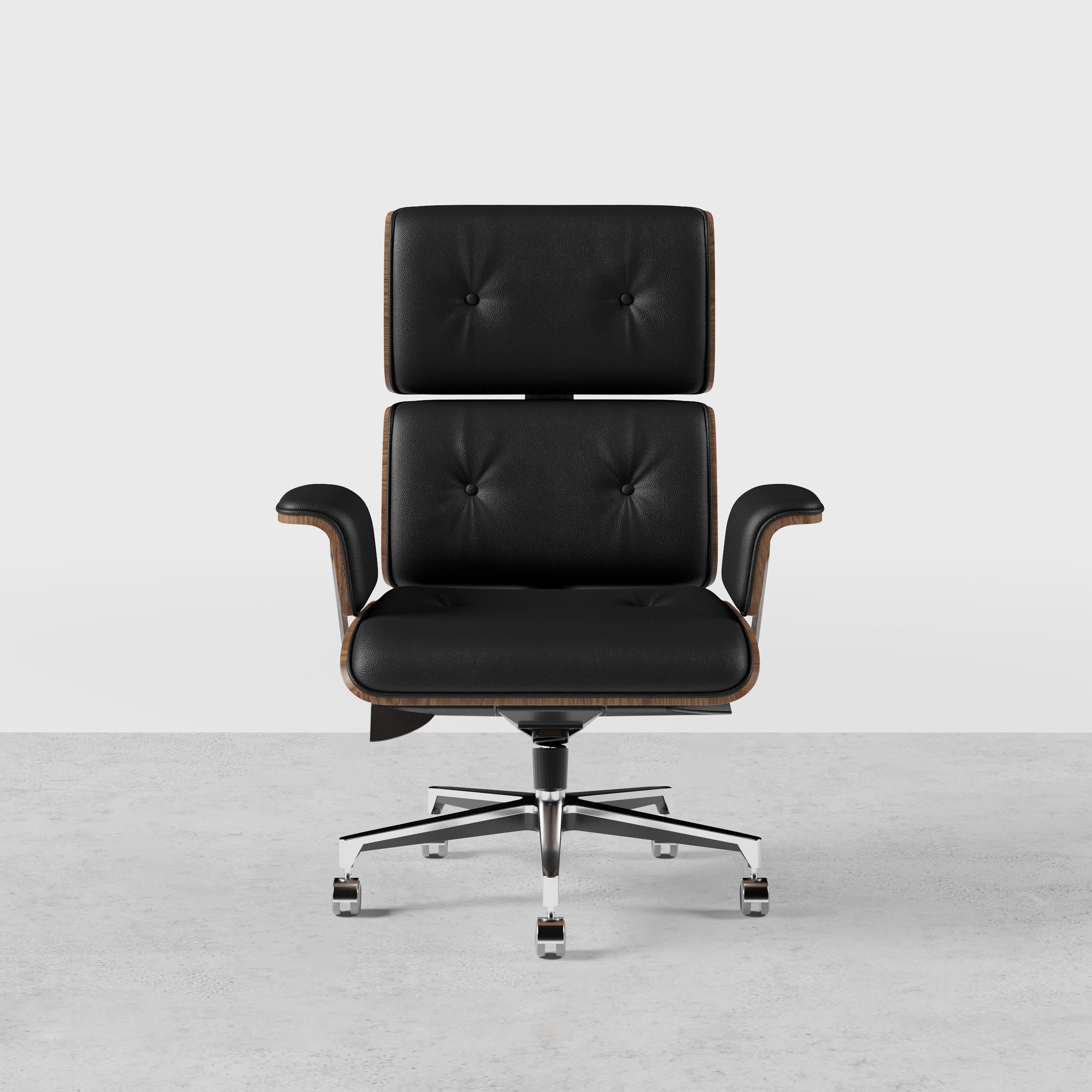 Modern Black Home Office Chair Upholstered Swivel Task Office Chair Height