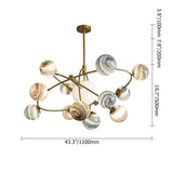 Modern Creative Design 7-Light Rotating Planet Chandelier Stainless Steel Frame