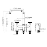Ruth Industrial 2-Handle Centerset Kitchen Faucet with 1 Pull-out Sprayer Bridge-Shaped