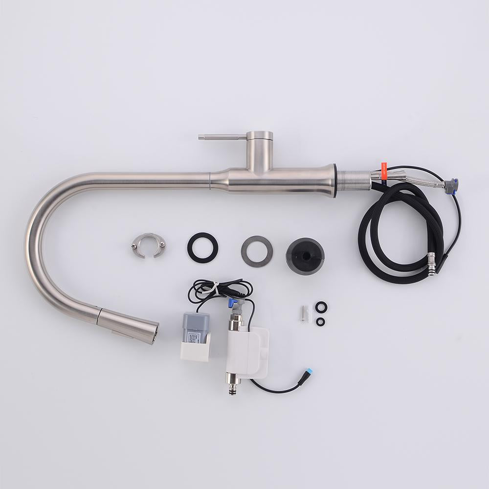 Kitchen Faucet with Sprayer Pull Down Touch Faucet Brushed Nickel Stainless Steel