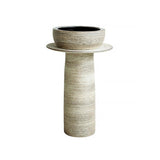 Kaolin Clay Pedestal Sink Wash Sink without Drain & Faucet Outdoor and Indoor