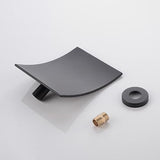Modern Stylish Wall Mount Stainless Steel Waterfall Shower Head Finished in Matte Black
