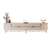 Modern Off White TV Stand for 85 inch TVs with 4 Drawers & Doors MDF-Richsoul-Furniture,Living Room Furniture,TV Stands