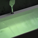 60" Modern Acrylic Rectangular Whirlpool Water Massage Bathtub in Chromatherapy LED