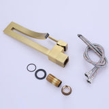 Single Handle Single Hole Bathroom Sink Faucet with Waterfall Spout in Chrome Brass