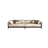 3 Pieces Living Room Set Microfiber Leather Upholstered Sofa in Brown & Beige-Furniture,Living Room Furniture,Living Room Sets